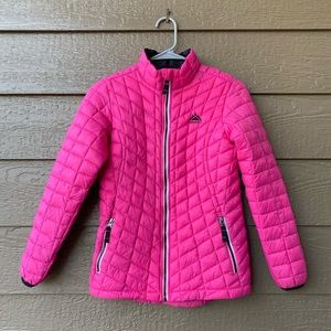 SNOZU girls L 14/16 pink quilted full zip coat Lightweight